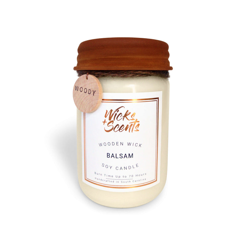 Balsam Wooden Wick Candle | Wooden Wick Candle