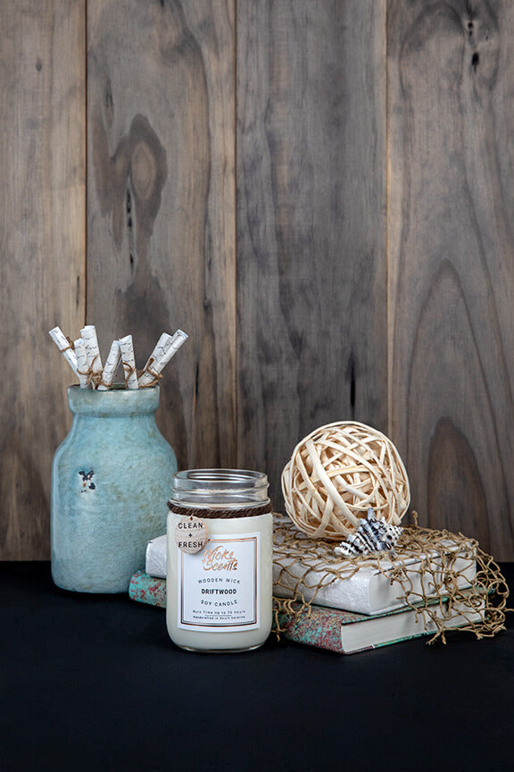 Driftwood Wooden Wick Candle